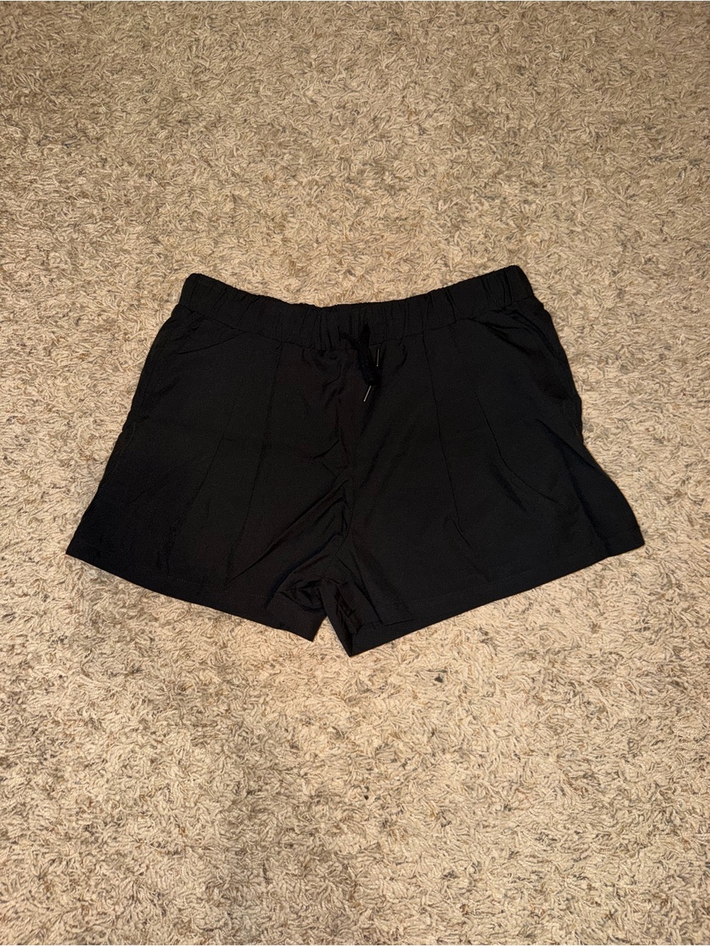 HALARA Black Athletic Drawstring Shorts